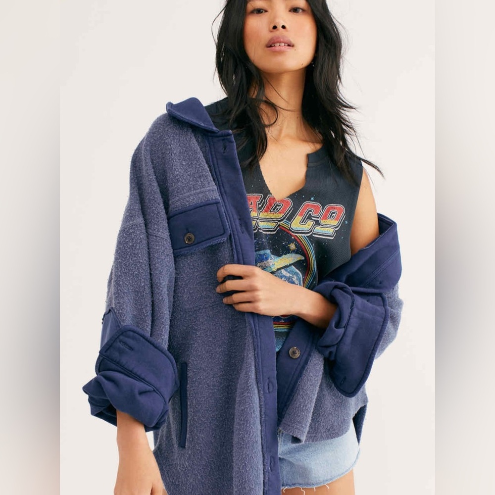 Free People Ruby Jacket in the color Indigo